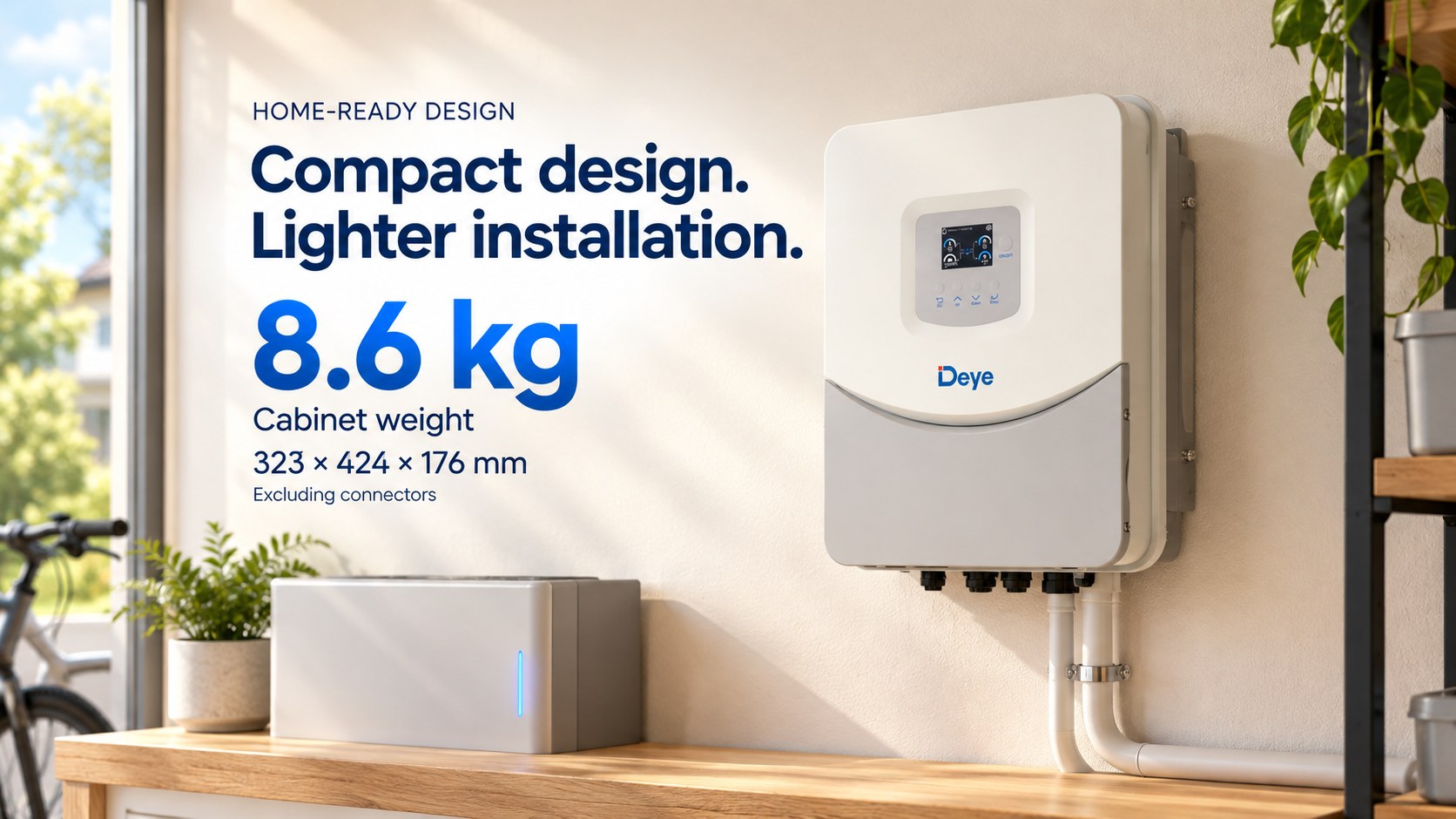 Lightweight cabinet that installs without heavy lifting.
