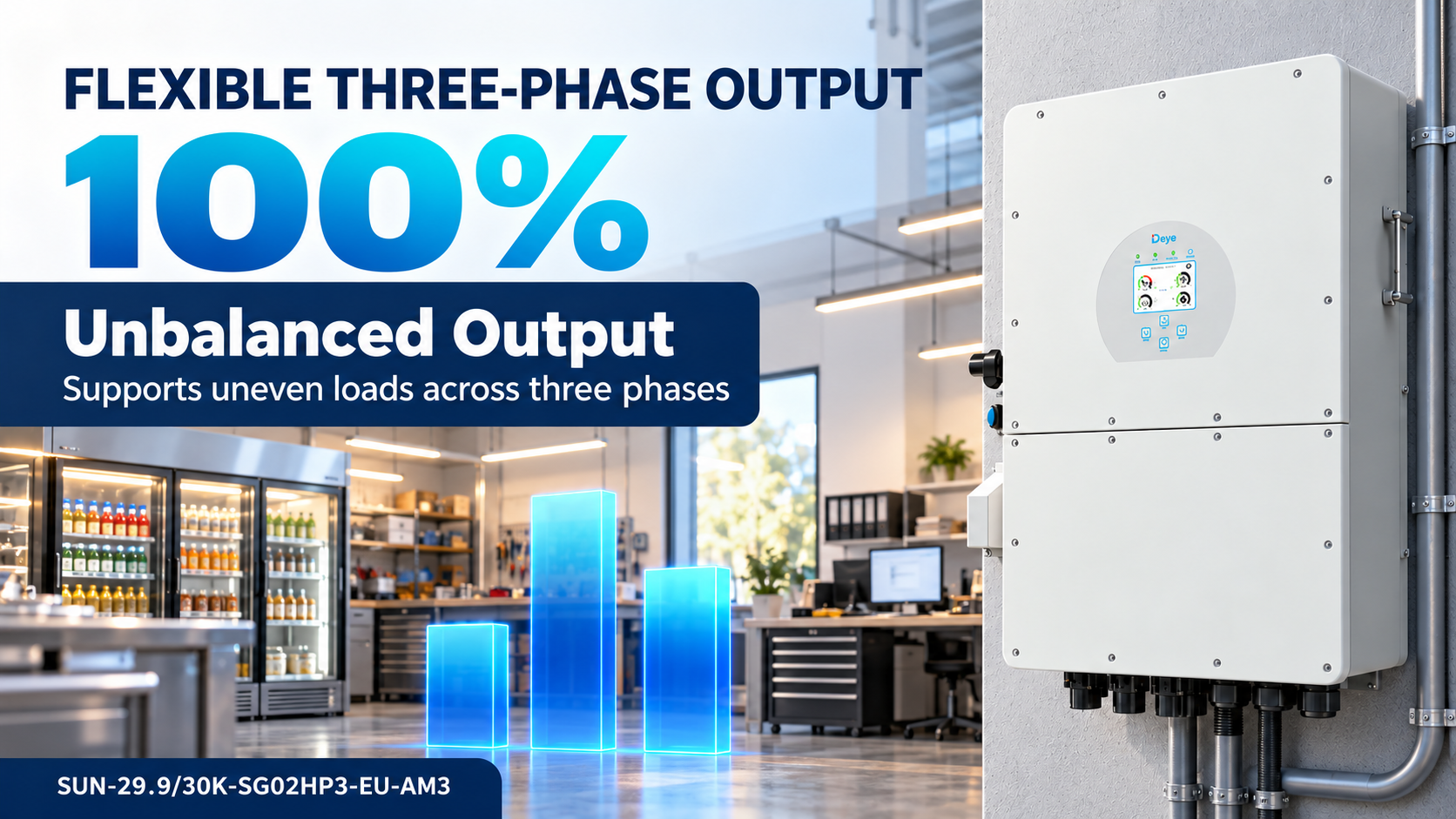 Uneven loads, full output.