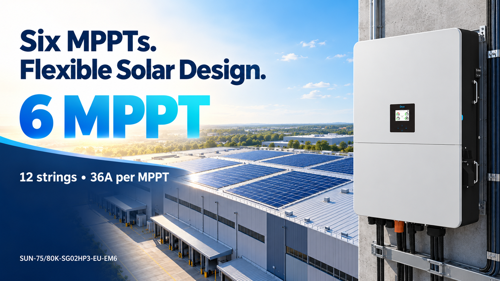 Six roofs, one inverter.