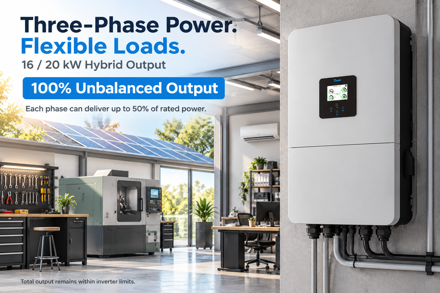 Three-Phase Power. Flexible Loads.