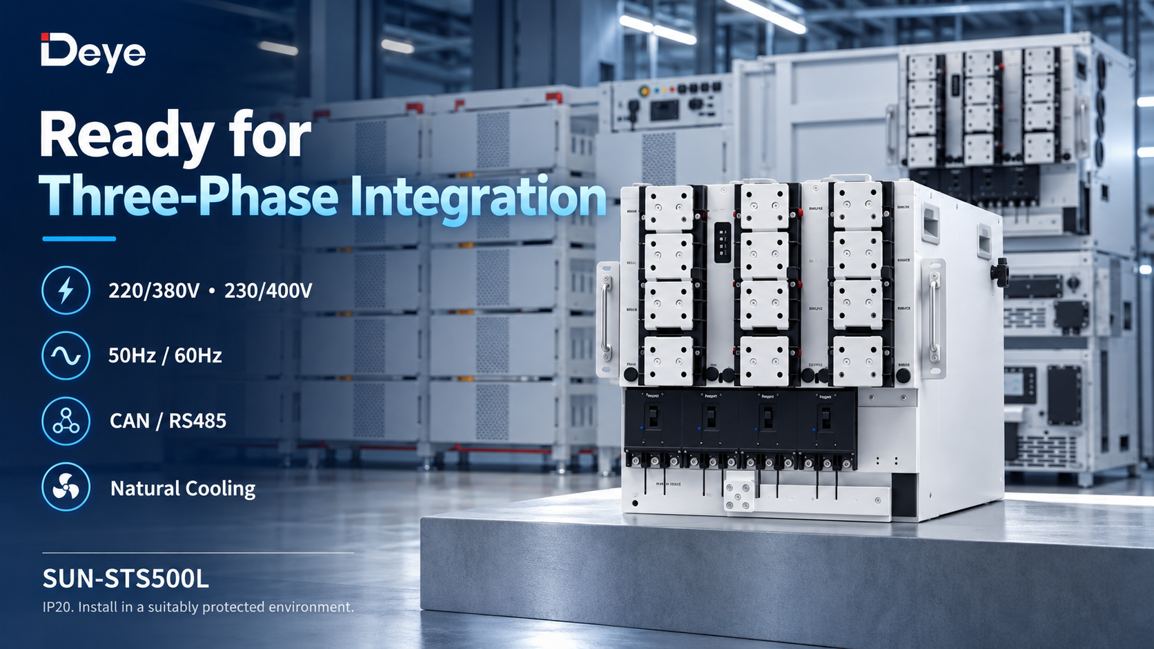 Ready for three-phase integration.