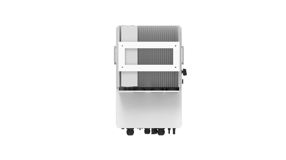 Deye SUN-SG01HP3-EU-AM2 hybrid inverter rear heatsink and mounting