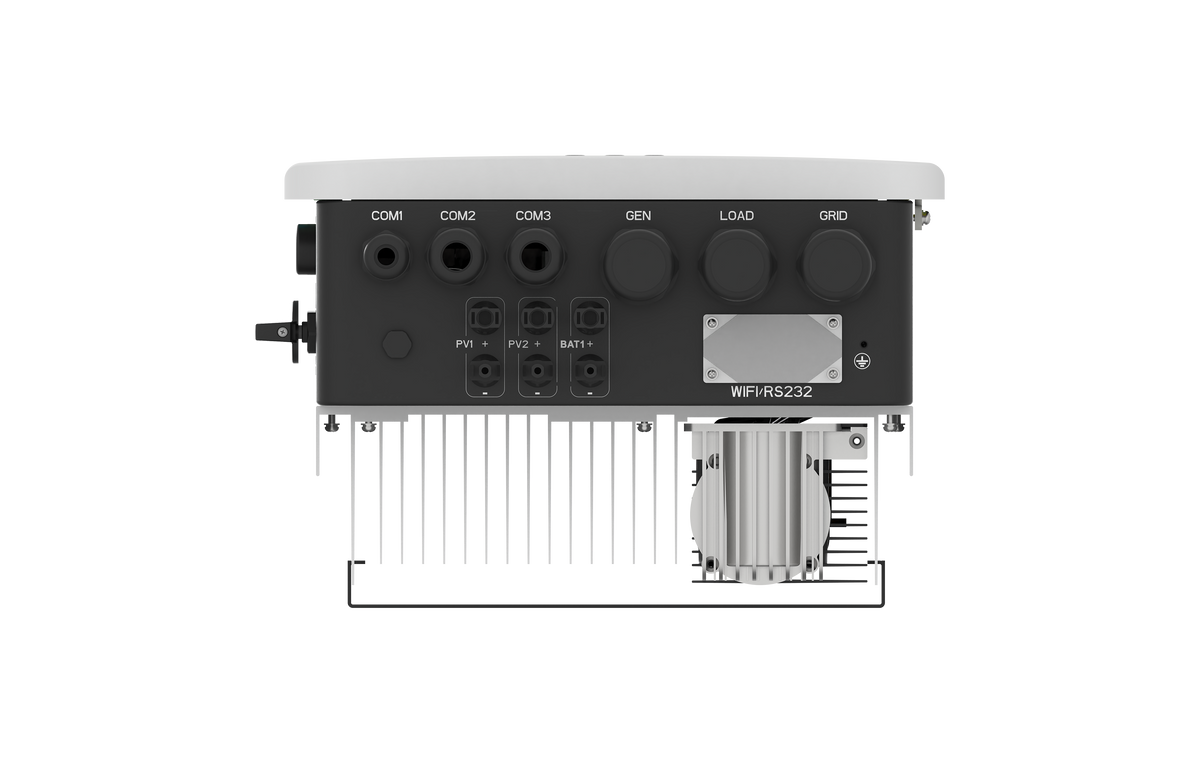 Deye SUN-SG01HP3-EU-DM2 hybrid inverter rear/side view