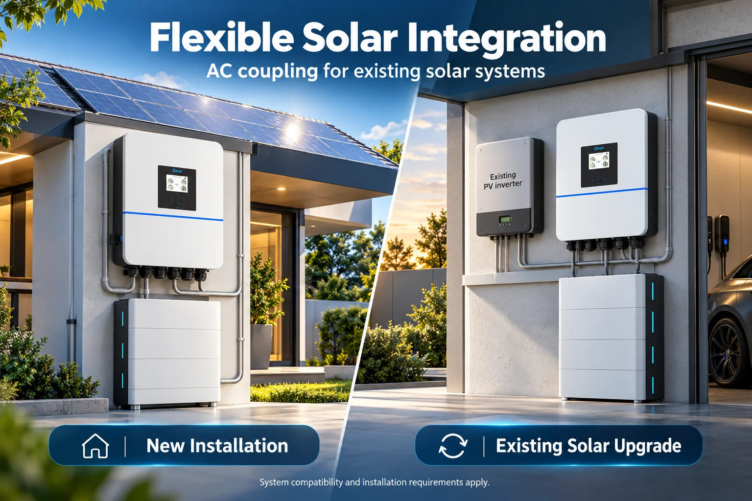 Specify a fresh hybrid plant — or add storage to the PV you already own.