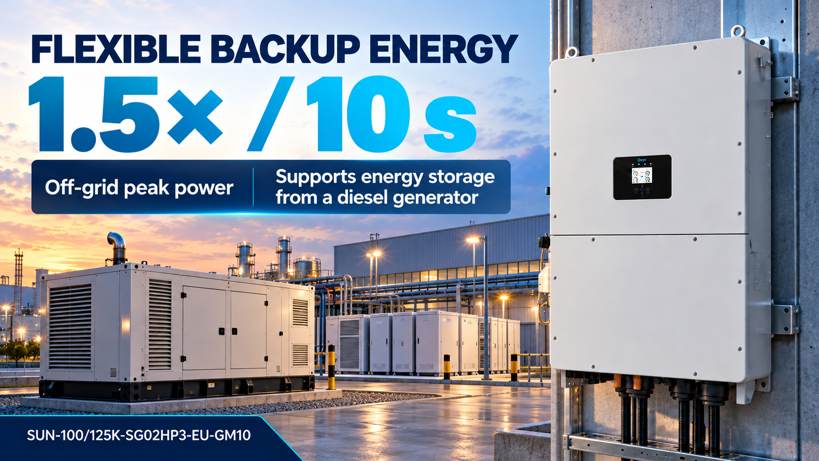 The generator fills the battery.