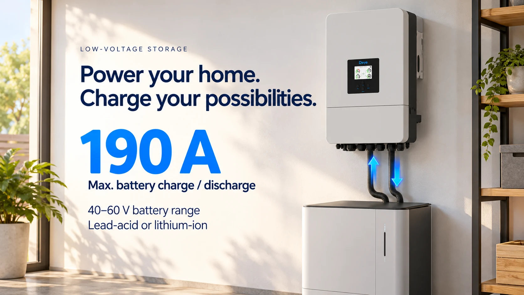Low-voltage battery architecture built for high charge and discharge current.